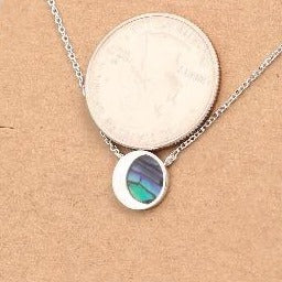 Circle Moon Pendant Necklace