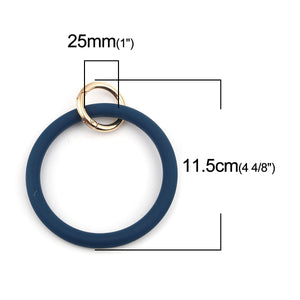 Keep Your Keys Ready - Solid Color Silicone Bracelet Keyring
