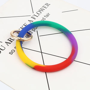 Keep Your Keys Ready - Multicolor Silicone Bracelet Keyring